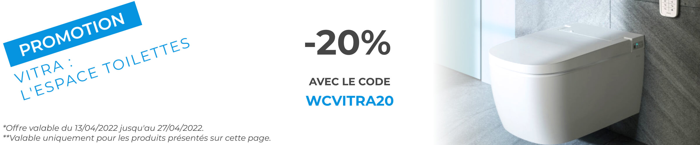 -20% sur une sélection Vitra pour toilettes